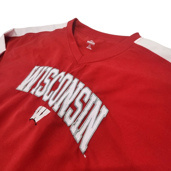 Knights Apparel Vintage Red Wisconsin Badgers Starter Sweater Jacket Large - Picture 8 of 16